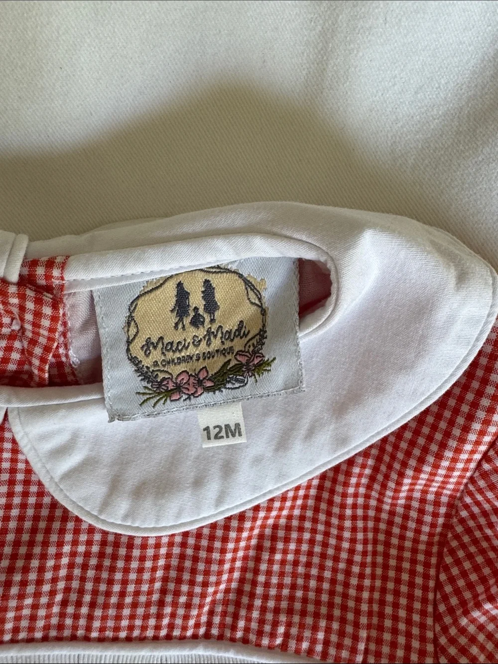 Clemson Orange Gingham Baby Bubble Romper Bubble